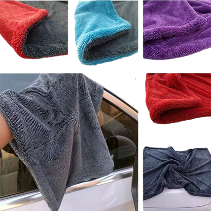 Prosop Auto Microfibră cu două fețe 80x50 cm – Ultra Absorbant & Delicat cu Vopseaua - 1200gsm